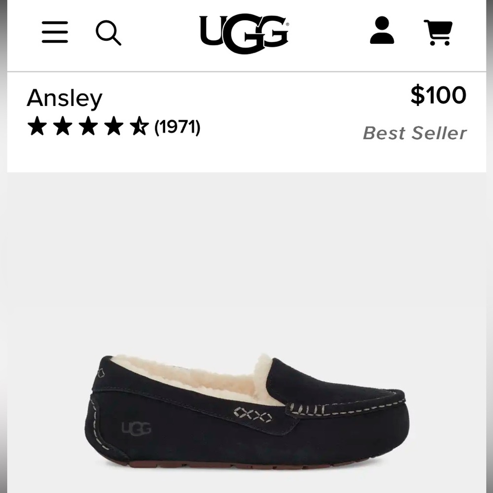 NIB UGG Ansley Slipper 7 WIDE ✨